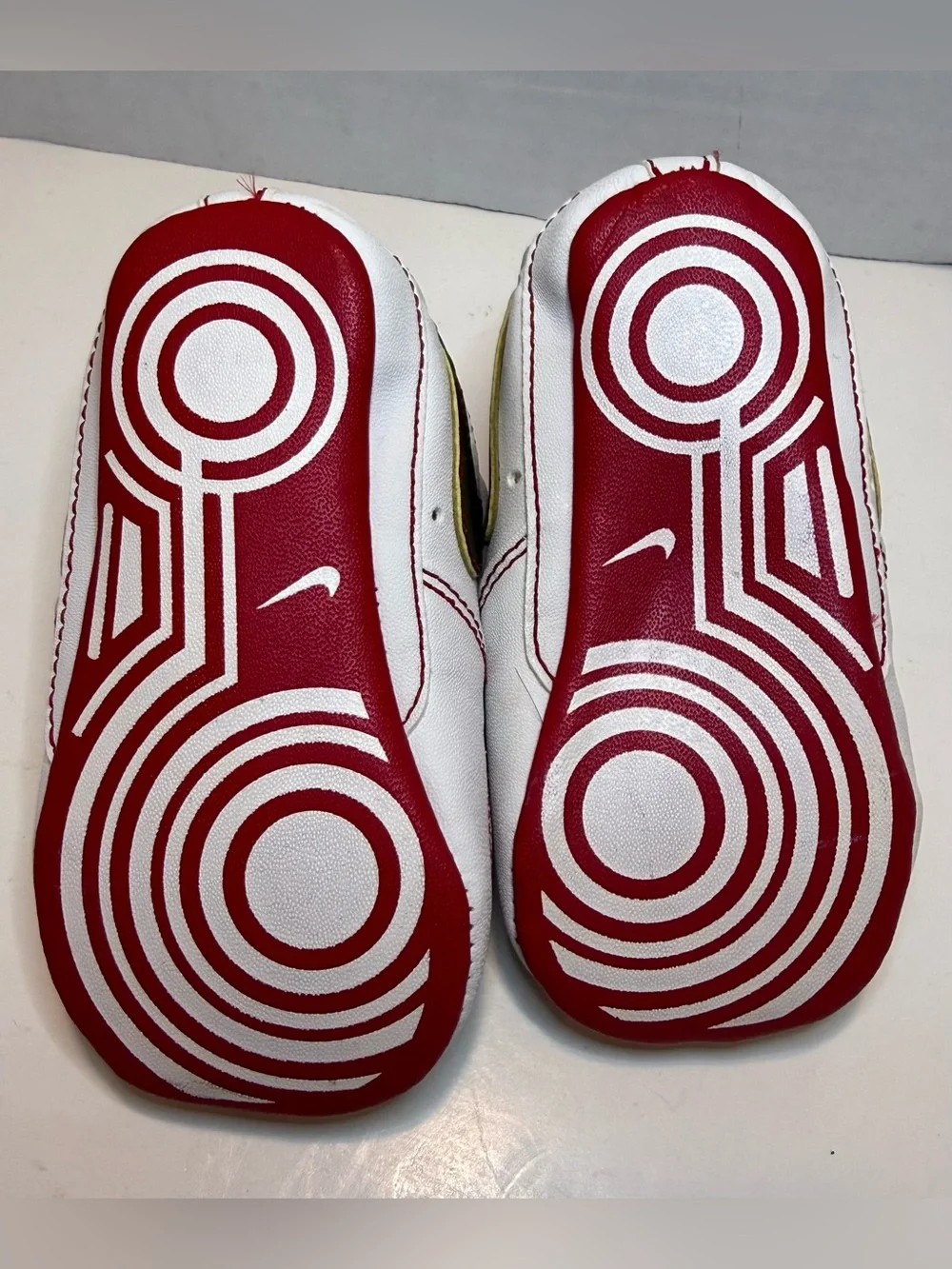 Nike Force 1 Crib Baby Shoes White Team Red Soft Bottom Size 3C